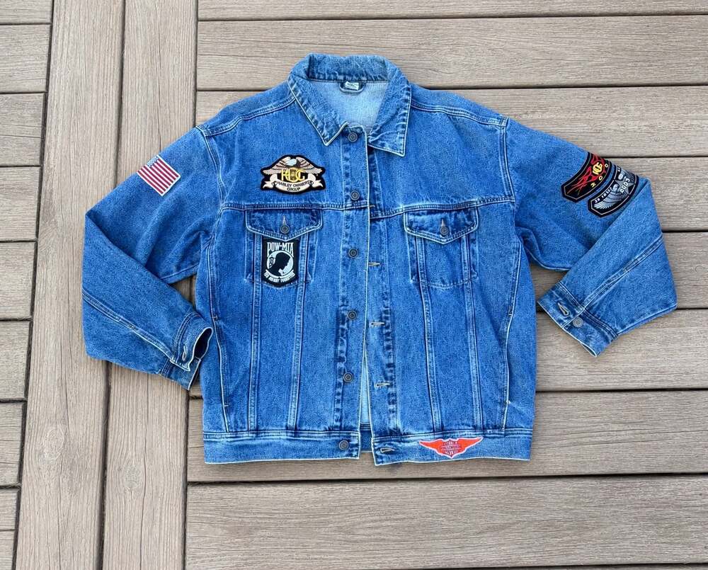 Harley-Davidson Denim Jacket with 2003 100th Anniversary and Bike Week